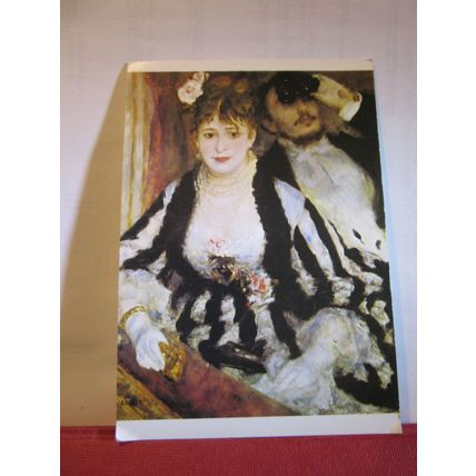 LA LOGE, Auguste Renoir unused postcard by Medici Society art =
