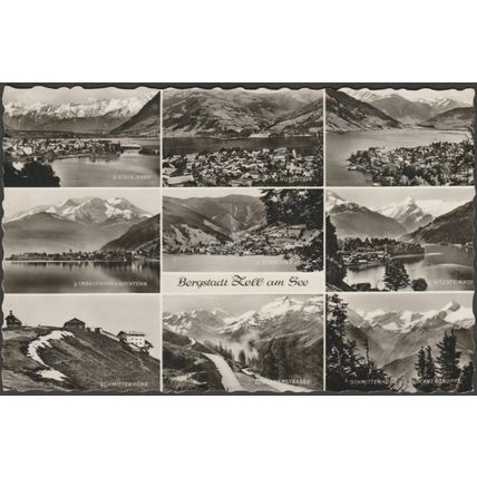 Mehrfachansicht, Bergstadt Zell am See, c.1950 - Jurischek Foto-AK