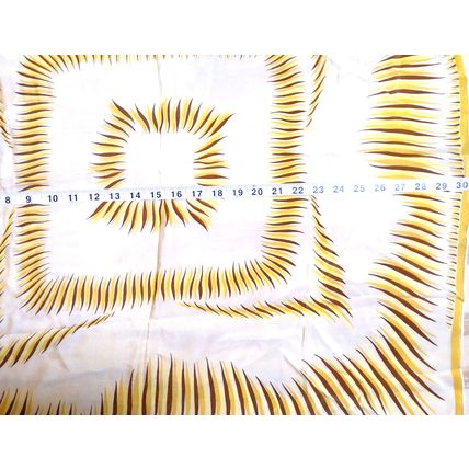 Specialty House Fine Silk Rolled Fashion Scarf Yellow Sunburst 29" x 30" Square