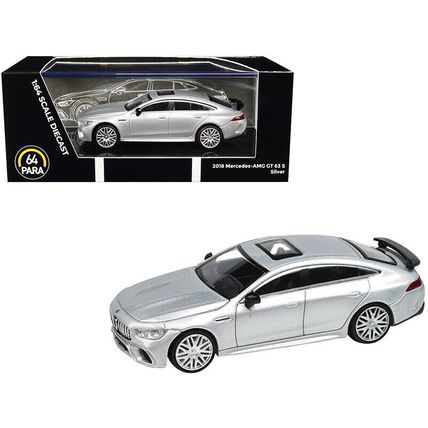 2018 Mercedes-AMG GT 63 S with Sunroof Silver Metallic 1/64 Diecast Model Car...