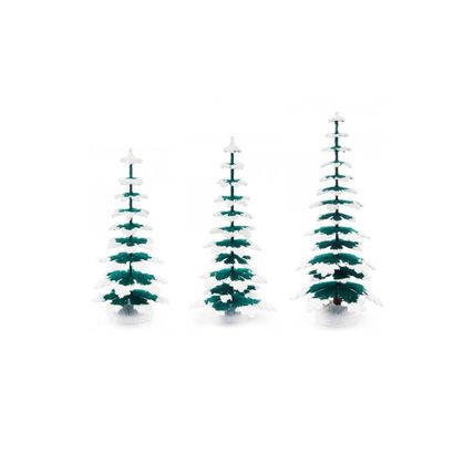 256-03-2 - Dregeno Winter Trees - Medium Assortment of 3 (13.5cm, 15cm and 20cm)