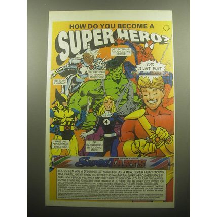 1994 SweetTarts Candy Advertisement - Marvel Superheros - How do you become