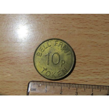 Bell Fruit 28mm 10p Gaming Token (e554)