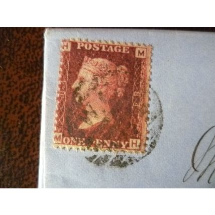 1866 GB QV 1d Red stamp 84 entire Late Fee Fisher Solicitors Ashby de la Zouch