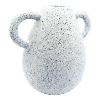Reactive Blue & Grey Glaze Vase 16 CM Hand Crafted Gift Home Decor Ceramic