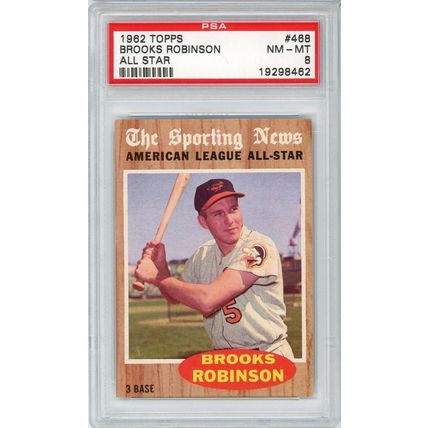 1962 Topps Brooks Robinson All-Star #468 PSA 8 P1378