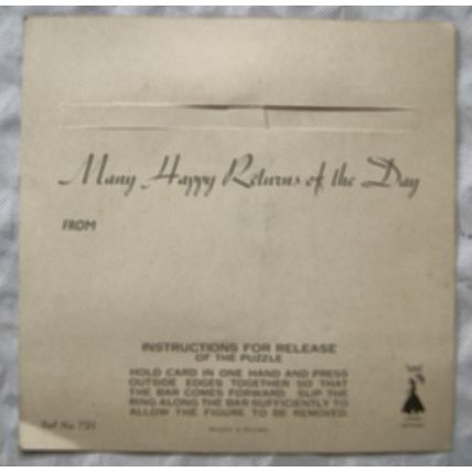 Vintage unused Birthday card Ref 791 MIA cards - puzzle, sea lions
