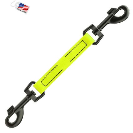 Dog Pet Prong Collar Safety Backup Clip W 3/4" x L 10.5" Safety Yellow