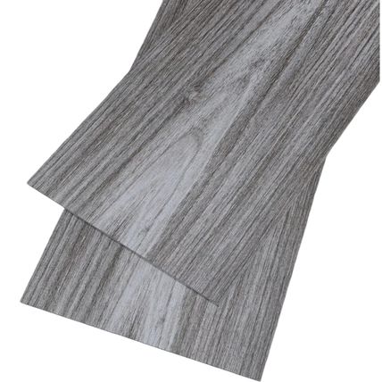 36 Pcs Grey Wood Effect Floor Self Adhesive Vinyl Tiles 90cm x 15cm Waterproof