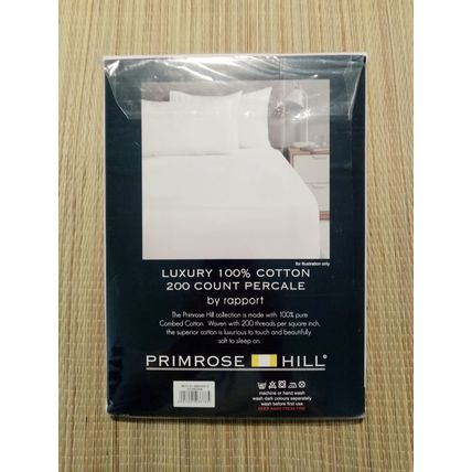 White Pillowcases 75cm x 50cm 100% Cotton 200 TC Primrose Hill