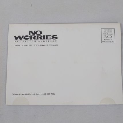 No Worries by Clinton Anderson- Reining Horses - 2009 - DVD - New