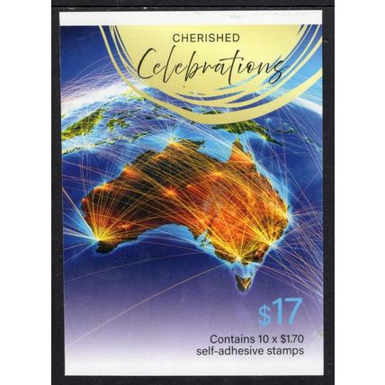 2025 CHERISHED CELEBRATIONS, MAP OF AUSTRALIA, MNH BLOCK OF 4 SELF-ADHESIVES.