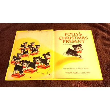 Wonder Book Series Polly's Christmas Present By Irma Wilde 1953 Great Condition