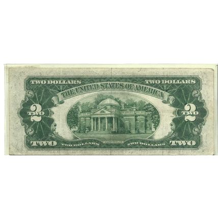1928-G US Red Seal $2.00 Bill AU/UNC