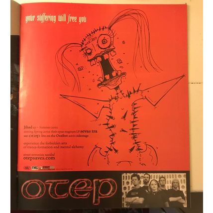 OZZfest magazine 2001 Ozzy Osbourne cover Marilyn Manson back cover