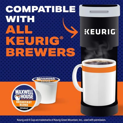 Maxwell House Breakfast Blend Mild Roast K-Cup Coffee Pods, 84 Ct Box