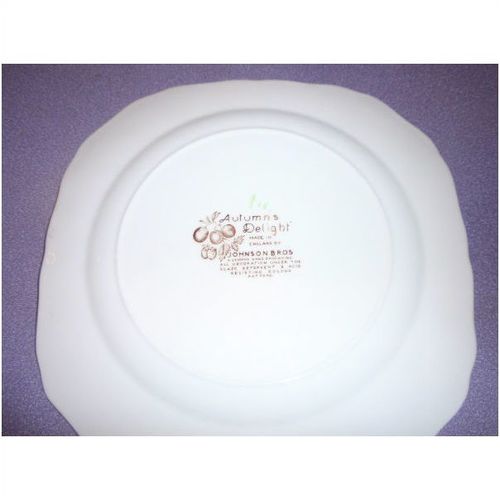Vintage Johnson Brothers Autumn's Delight Snack Plate and Cup Set