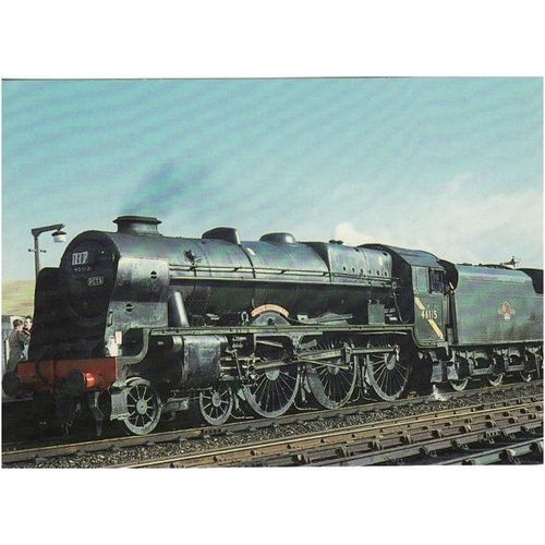 Railway Postcard LMS Royal Scot 46115 Scots Guardsman HELLIFIELD 1965 4-6-0 Loco