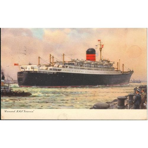 Vintage PC 1957 - Cunard - R.M.S. "Ivernia" - B1123