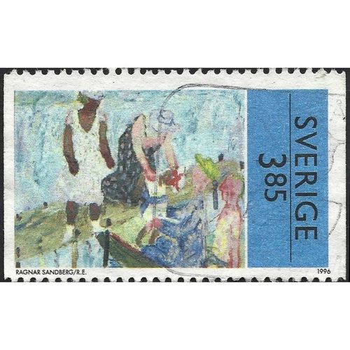 SWEDEN, FINE ART, Ragnar Sandberg, blue 1996, 3.85Kr