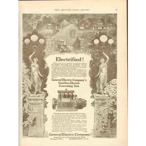 general electric company 1911 electrified country home vintage ad
