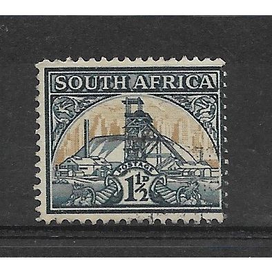 SouthAfrica.SG87 1 1/2d Gold Mine.English Print.Fine Used.June19j