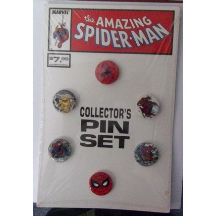 THE AMZING SPIDER-MAN ' COLLECTORS PIN SET ' (1989)