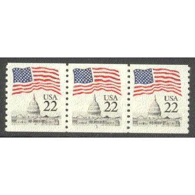 2115a 22c U.S. Flag Fine MNH PNC 1/3 V0179