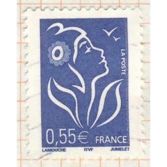 France 2005 - 55c bright blue - Marianne of Lamouche - used