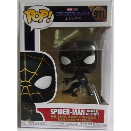 FUNKO ' SPIDER-MAN ' Black & Gold Suit ' NO WAY HOME ' figure (2021)