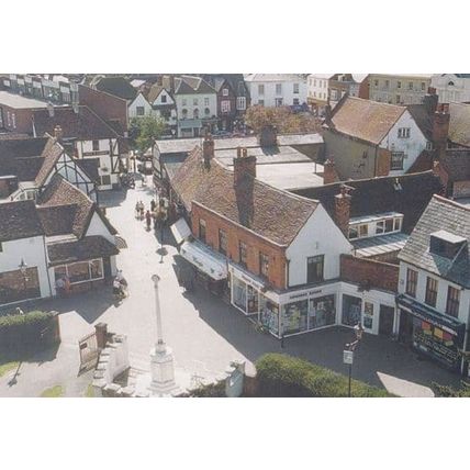 Pebble Beauty Salon Stunning Birds Eye Hitchin Herts Aerial Postcard