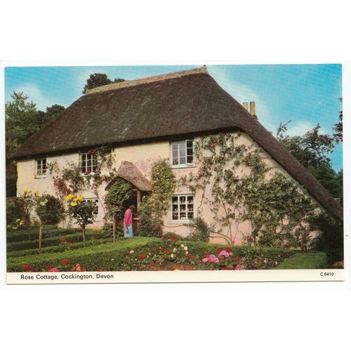 Rose Cottage Cockington Devon Postcard 6410