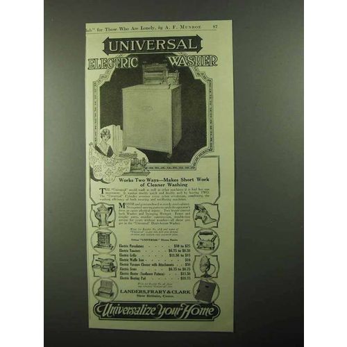 1921 Universal Electric Washer Ad - Works Two Ways