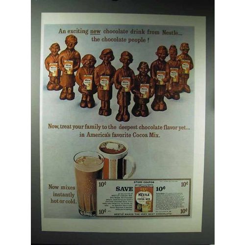 1965 Nestle Cocoa Mix Ad - An Exciting Chocolate Drink