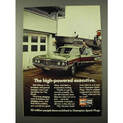 1972 Champion Spark Plugs Ad - High-Powered