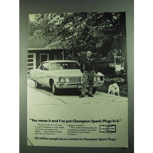 1972 Champion Spark Plugs Ad - You Name It