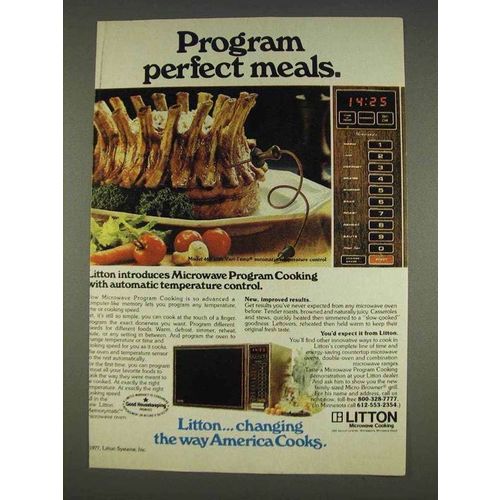 1977 Litton Model 460 Microwave Ad - Perfect Meals