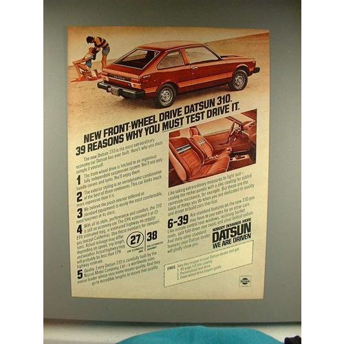 1979 Datsun 310 Car Ad - You Must Test Drive It!