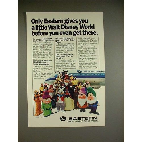 1981 Eastern Air Lines Ad - Walt Disney World