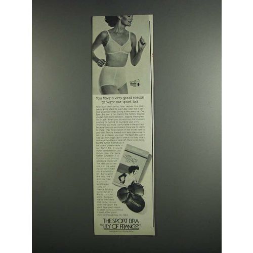 1984 Lily of France Sport Bra Ad - Good Reason