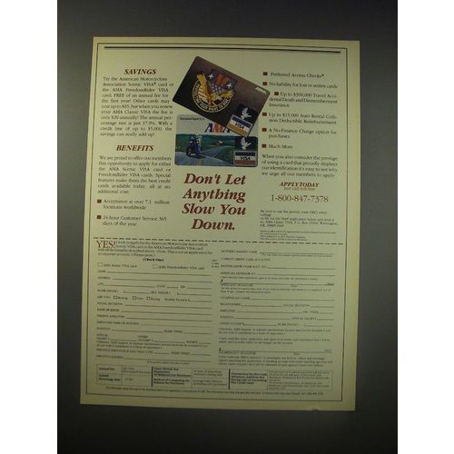 1990 American Motorcyclists Association Ad - Scenic VISA Card