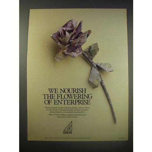1990 Gencor Industries Ad - We nourish the flowering of enterprise