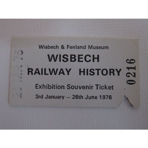 Wisbech & Fenland Museum Wisbech Railway History 1976 Ticket