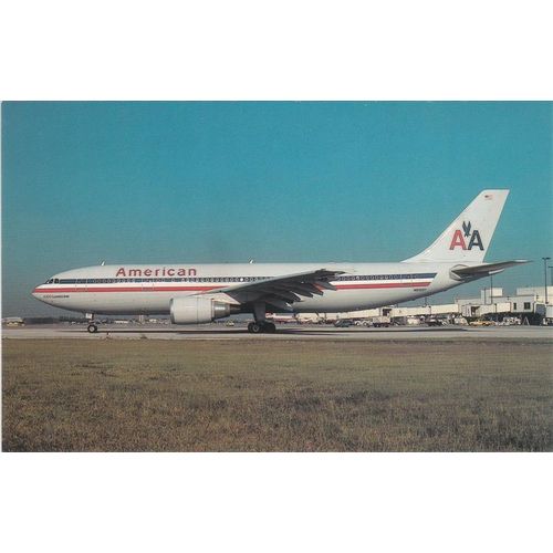 American Airlines Airbus A300 B4 605R Civil Aviation Postcard (A22856)