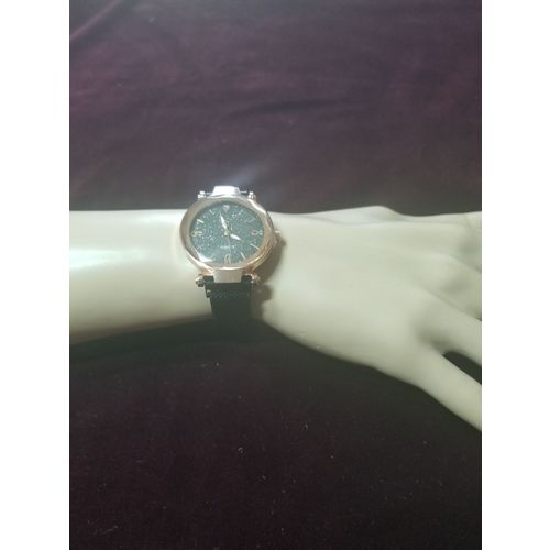 Rose Gold & Black Magnetic Starry Sky Wrist Watch