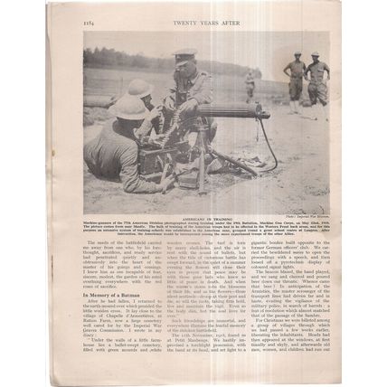 MACHINE-GUNNERS, 77th AMERICAN DIVISION 1918 WW1 photograph from magazine.