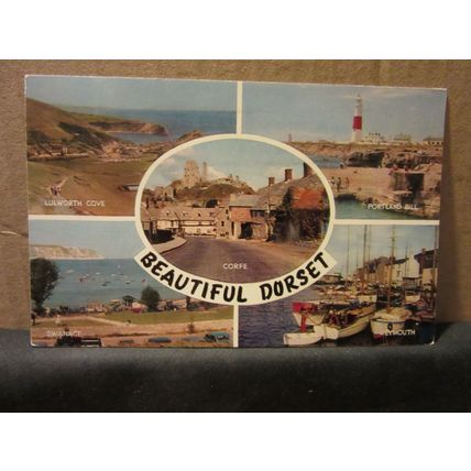 BEAUTIFUL DORSET county . multiview used vintage postcard by J. Salmon 1974 pm #