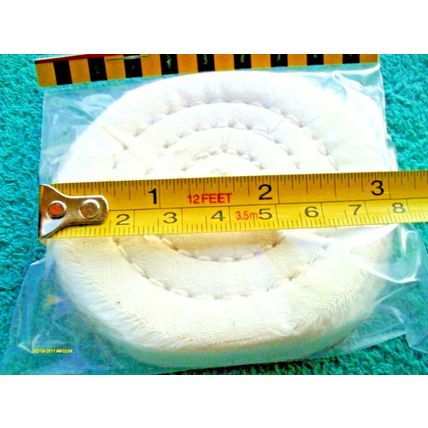 4 pcs 3" Full Sewn Cotton Polishing Buffing Wheel w/1/4" Arbor & 1 Metal Mandrel