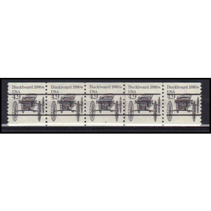 2124a 4.9c Buckboard Fine MNH Dry Gum PNC 2/5 Gap 1R X0564