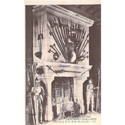 Chaumont Sur Loire Chateau Salle des Gardes France Postcard unused VGC